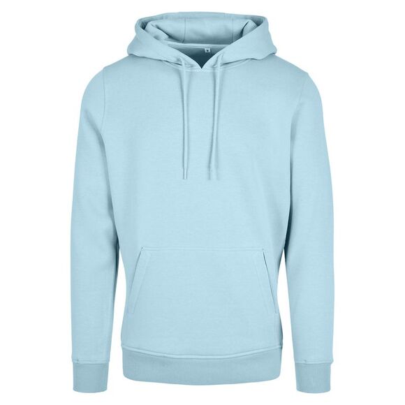 Build Your Brand Mens Heavy Pullover Hoodie / Ocean Blue